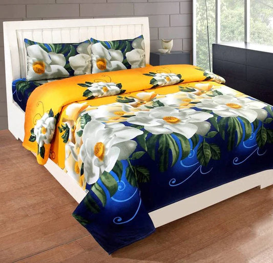 204 TC Cotton Double Floral Flat Bedsheet (Pack of 2 pillow cover) 🔥 FOR THE 1ST 100 CUSTOMERS ONLY 🔥
