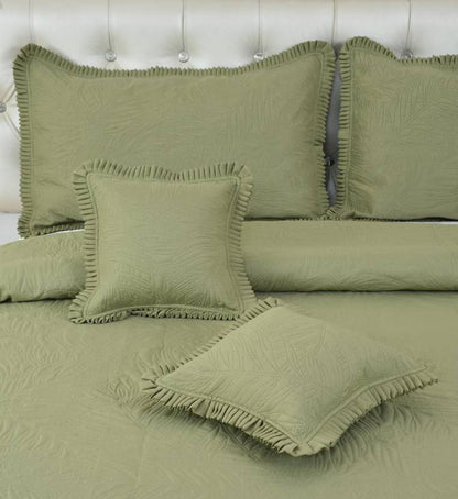 Elite 250 TC Cotton Double Solid Flat Bedsheet  (Pack of 1, Green)