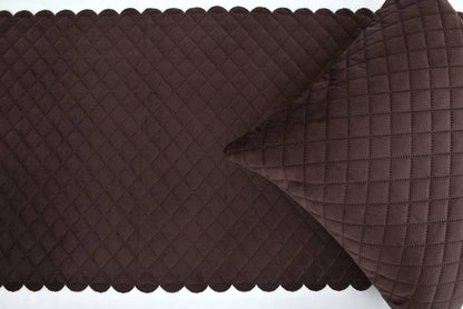 Checkered Cushions Cover  (Pack of 2, 16 cm*16 cm, Brown)